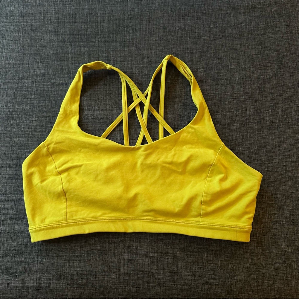 EUC Lululemon Free to Be Serene bra, Soleil, sz 10